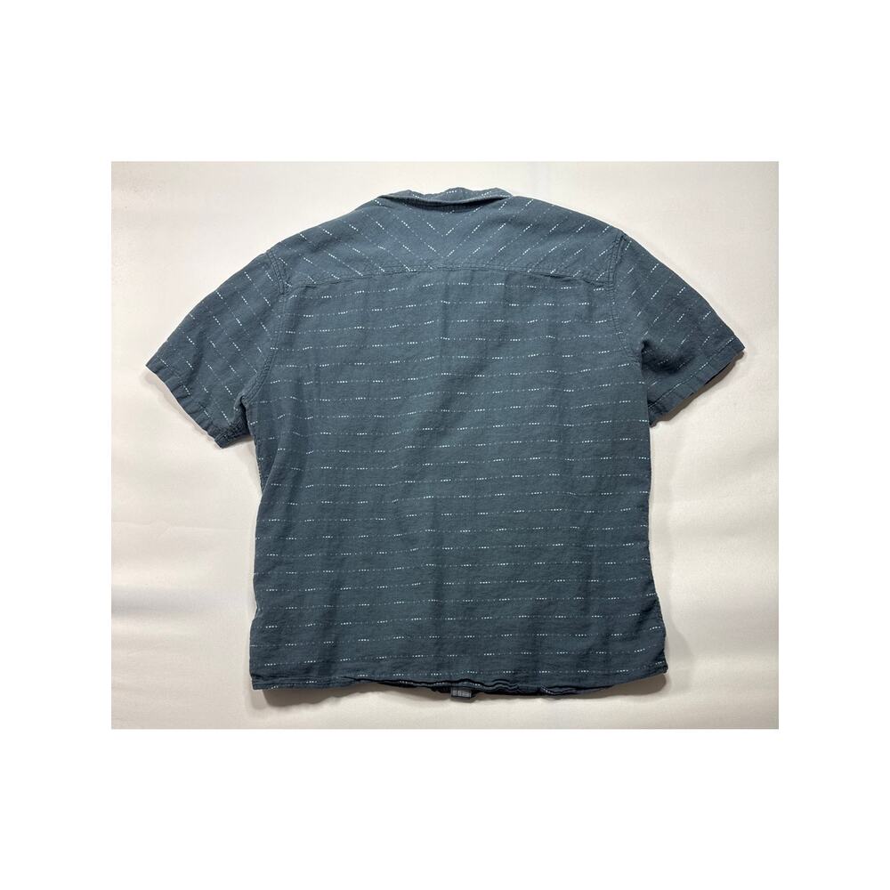 Kuhl Men's Short Sleeve Blue Striped Linen Blend Button Up Shirt - Size XL - Picture 3 of 7